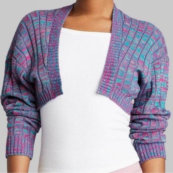 wild fable Sweaters - Wild Fable Women's Rib Knit Shrug Sweater Long Sleeve L MULTICOLORED NWT